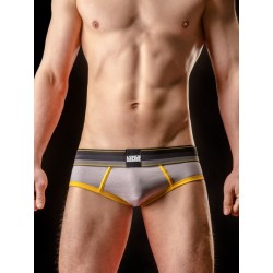 Barcode Berlin Backless Brief Gustavo grau/gelb/schwarz