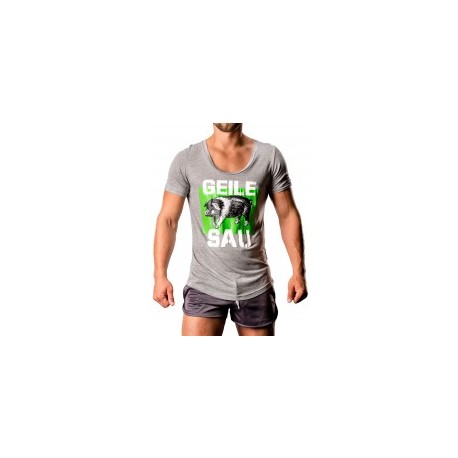 Barcode Berlin Geile Sau Shirt Grau