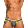Pistol Pete Prism 2 Layers Mesh Brief Underwear Navy Blue/Yellow